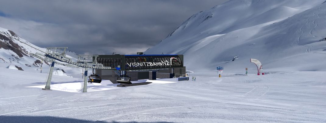 Visualisierung der neuen Talstation Visnitzbahn N2