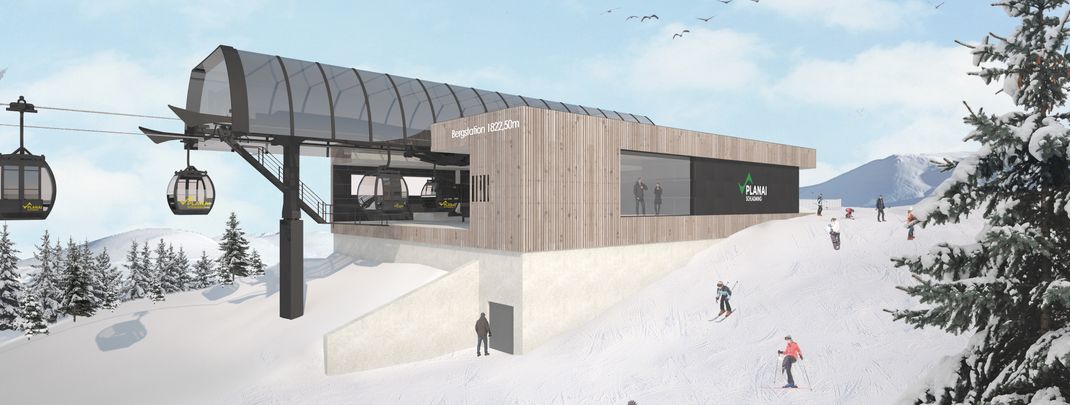 Mit der neuen Seilbahn dauert die Fahrt zur Bergstation ca. 10 Minuten.