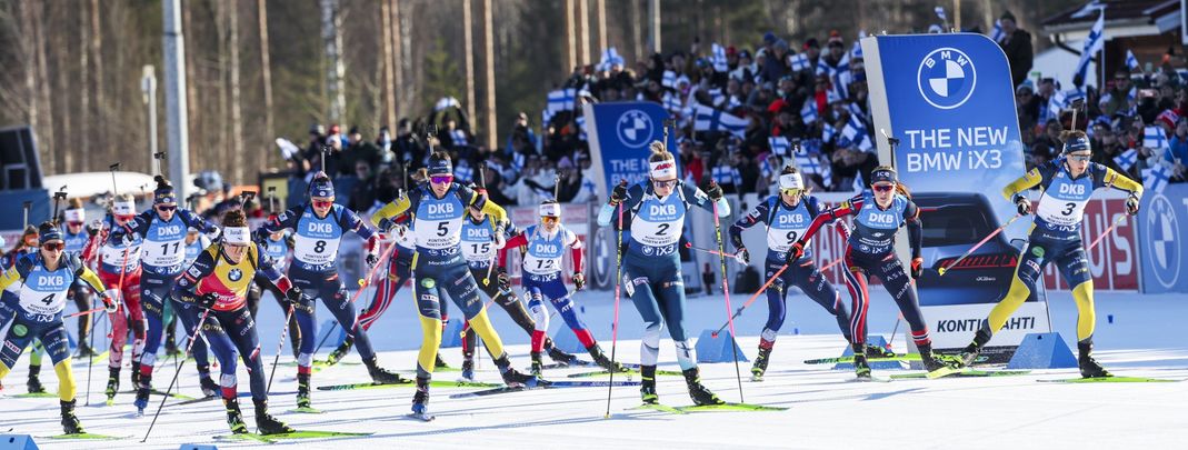 Massenstart, Staffel und Einzel stehen in Kontiolahti auf dem Programm.