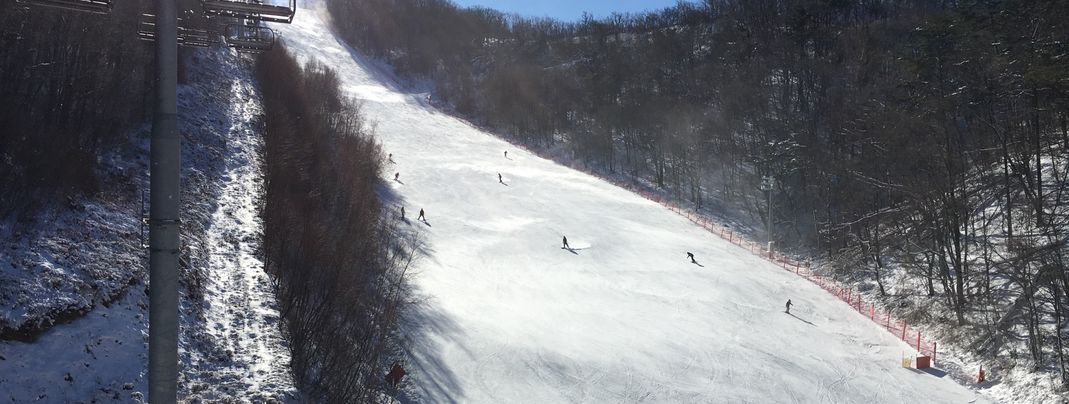 Bei Koreanern sehr beliebt: die Abfahrten im Skigebiet Yongpyong.