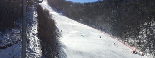 Bei Koreanern sehr beliebt: die Abfahrten im Skigebiet Yongpyong.