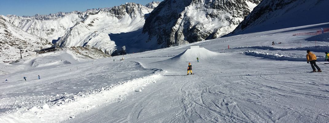 Wall Obstacle am Ende des Snowparks