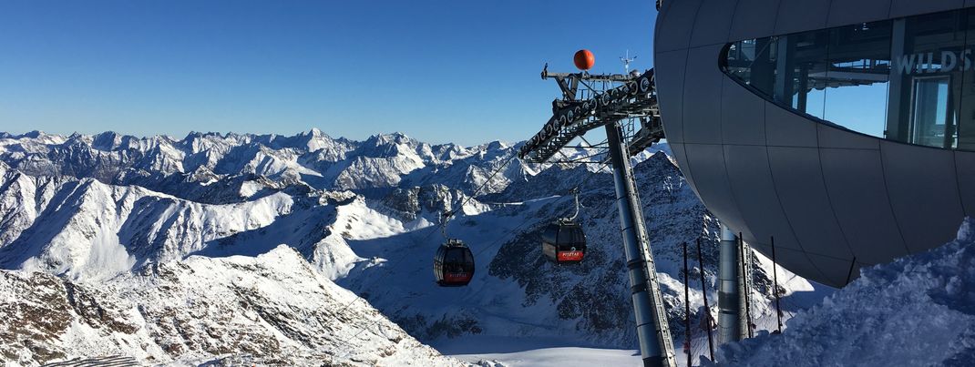 Pluspunkt: Für ein Gletscherskigebiet bietet der Pitztaler Gletscher überdurchschnittlich moderne Liftanlagen