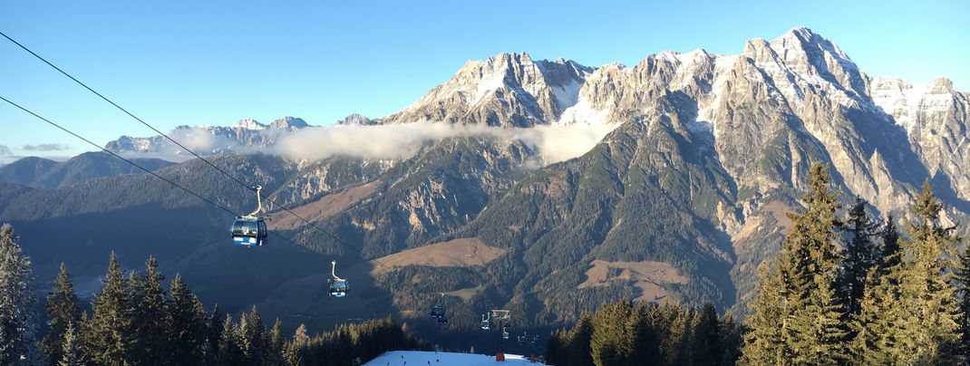 Auch am Nachmittag herrschten noch super Pistenbedingungen, wie hier auf der Abfahrt von der Asitz-Bergstation.