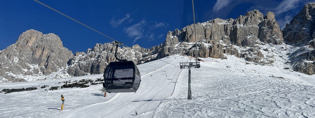 The King Laurin gondola takes you up to the Catinaccio.