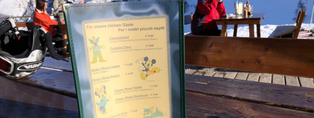 At the Edelweiss Hut there is an extra menu for children.