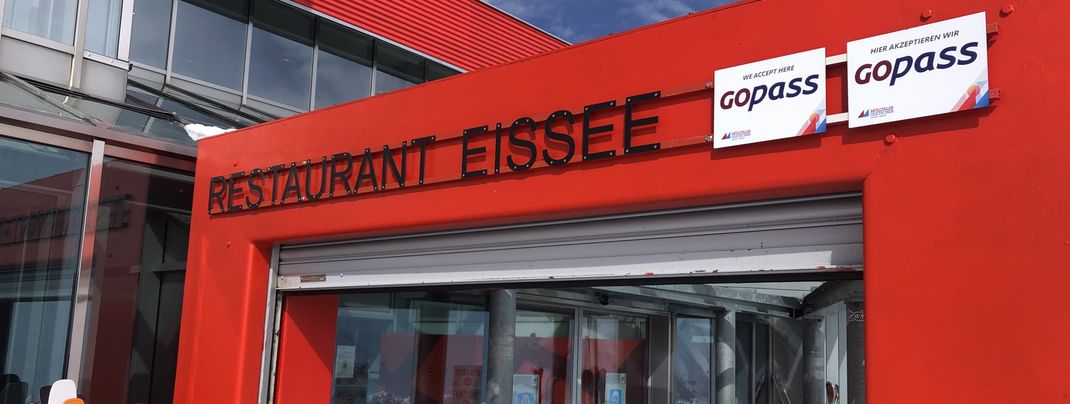 Das Restaurant Eissee befindet sich direkt neben der Bergstation der Gondelbahn.