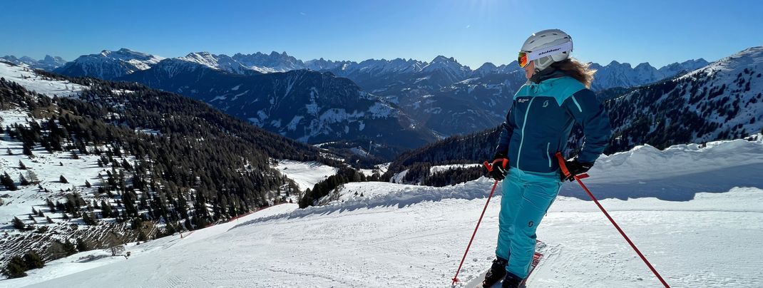 Wir fahren alle Pisten des Latemar Sixpack in Obereggen.