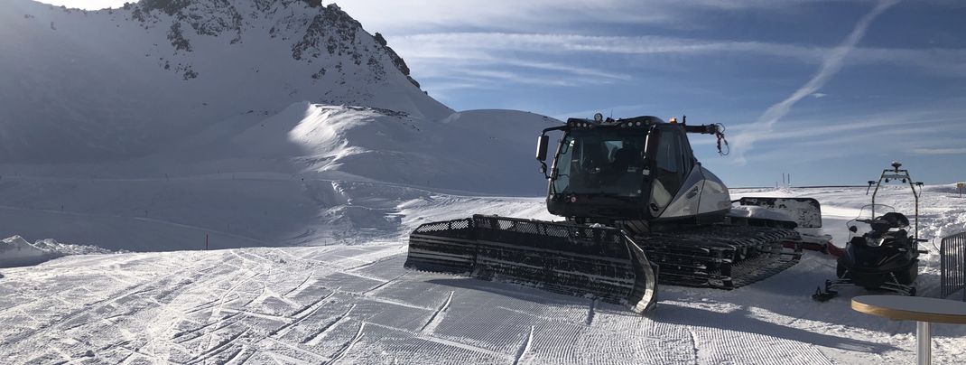 The slopes are well-groomed.