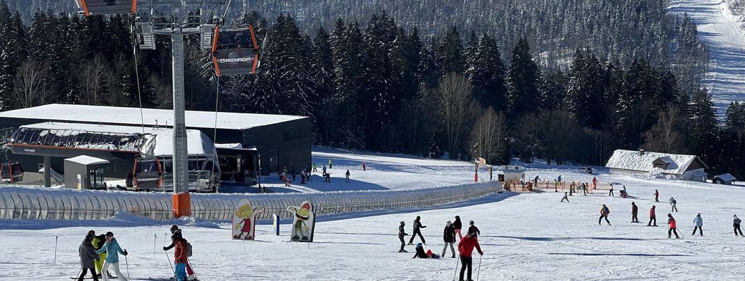 Next to the Reischlberg mid station is a very nice practice area.