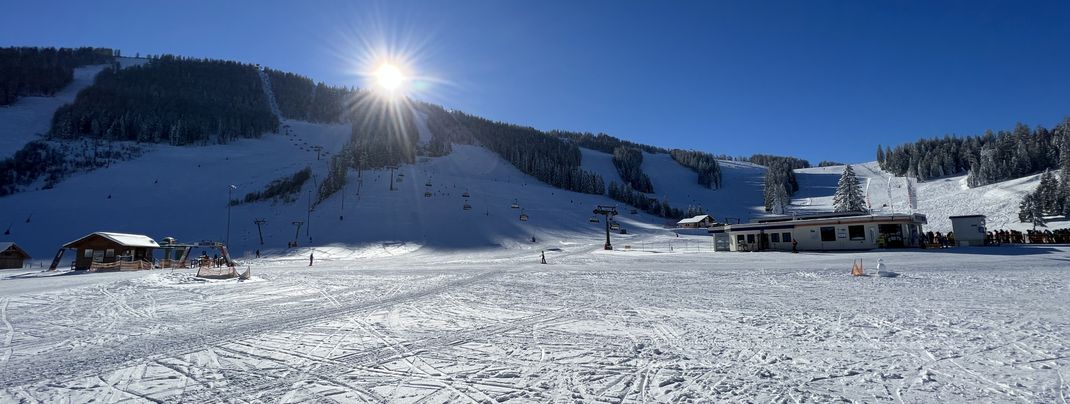 You can find easy slopes around the Hutterer Böden.