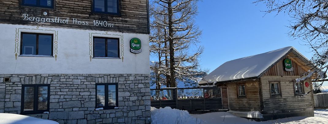 Rustic huts invite you to stop for a bite to eat.
