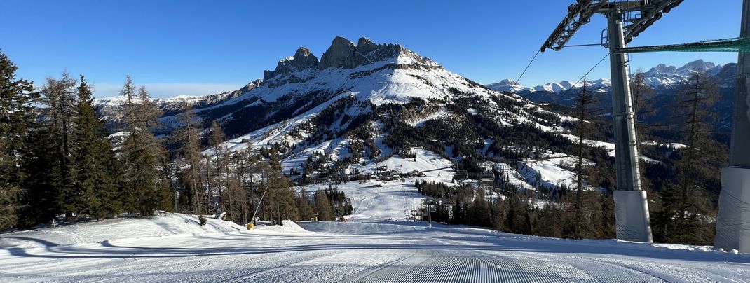 From the Pra di Tori slope you have a great view to the Rotwand.