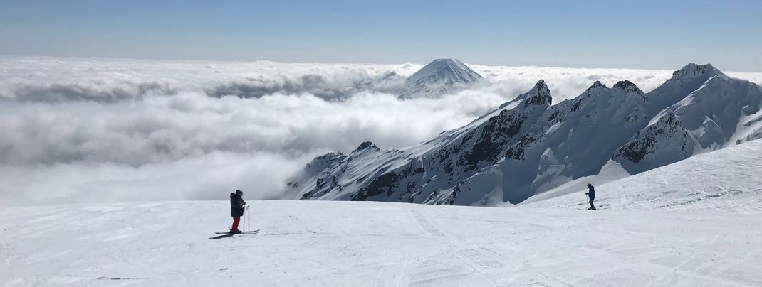 Mount Ruapehu bietet lange, offene Abfahrten.