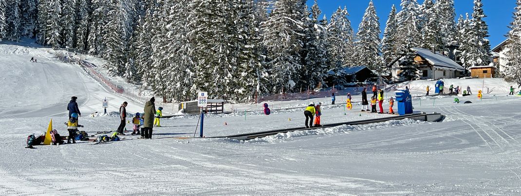 Children practice in the Sunny Kids Park.