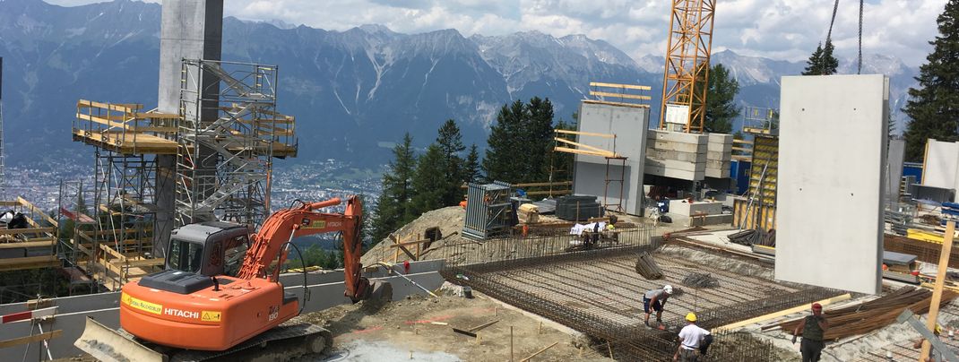 Die Bauarbeiten an der neuen Patscherkofelbahn schreiten zügig voran