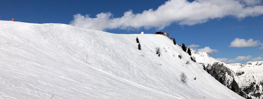 Manche Stellen eignen sich nach Neuschnee zum Tiefschneefahren.