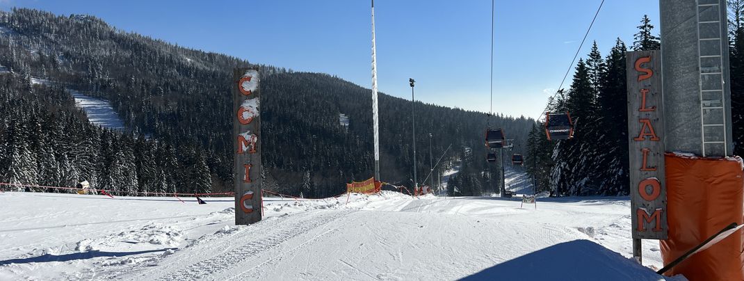 An der Wenzelwiese wartet der Comic Slalom.