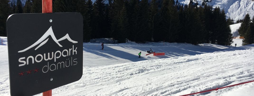 Der Snowpark in Damüls ist einer der größten in Vorarlberg.