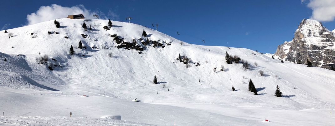 Im Skigebiet Ladurns ist Skivergnügen bis zum Frühjahr möglich.
