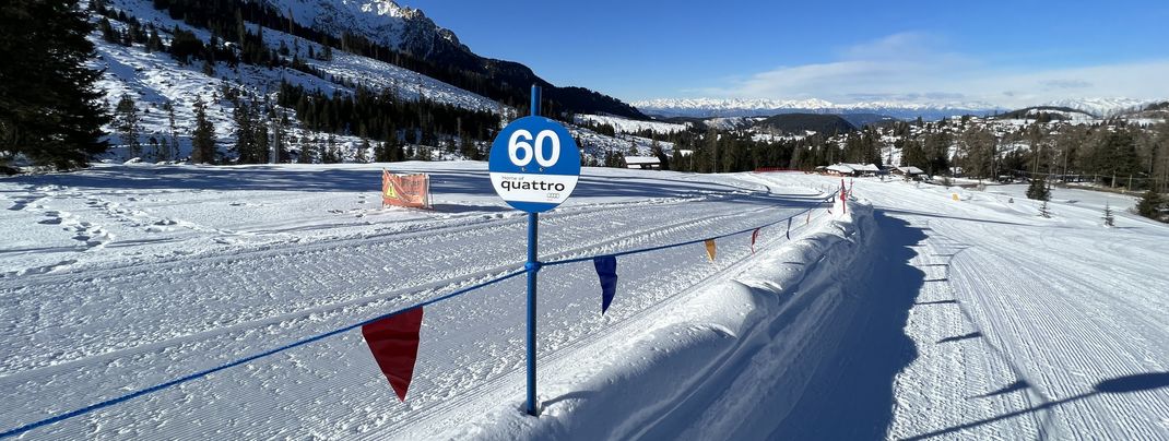 Mehr als die Hälfte der Pisten sind blau markiert.