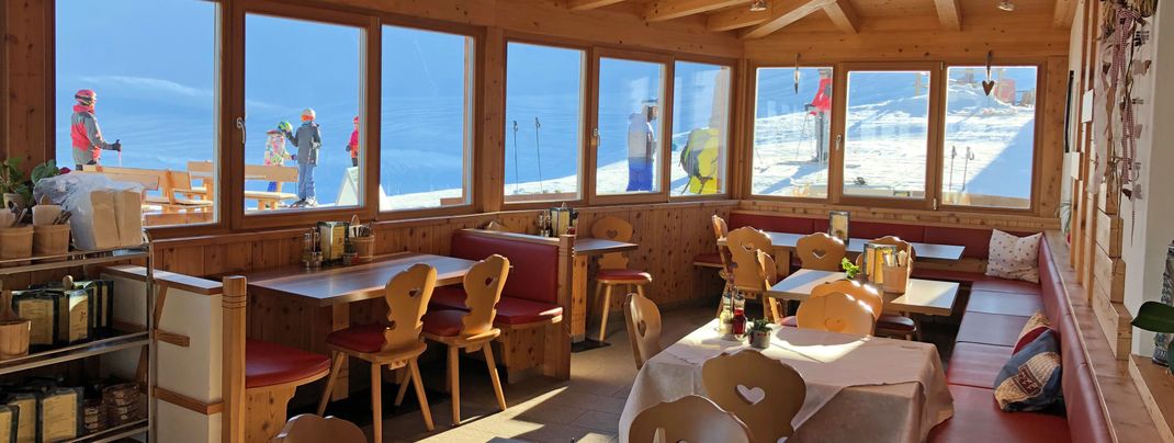 At the Edelweiß Hut you have a good view even in bad weather.