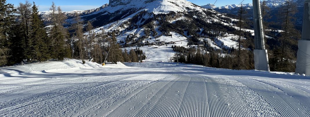 The slopes were in top condition during our visit.