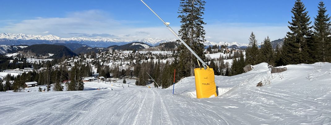 All slopes in Carezza can be covered with artificial snow.