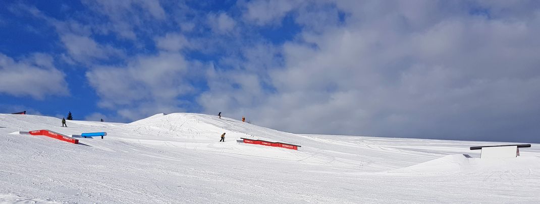 Der Snowpark Steinplatte für Freestyler!