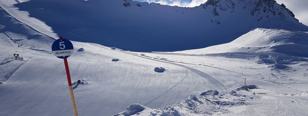 Im Skigebiet gibt es ausreichend blaue Pisten.