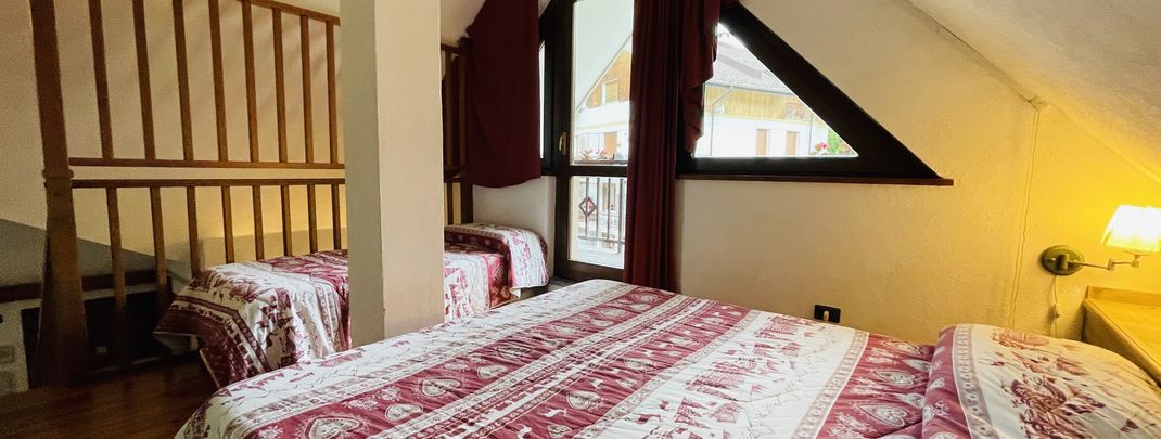 Attic one-bedroom apartment