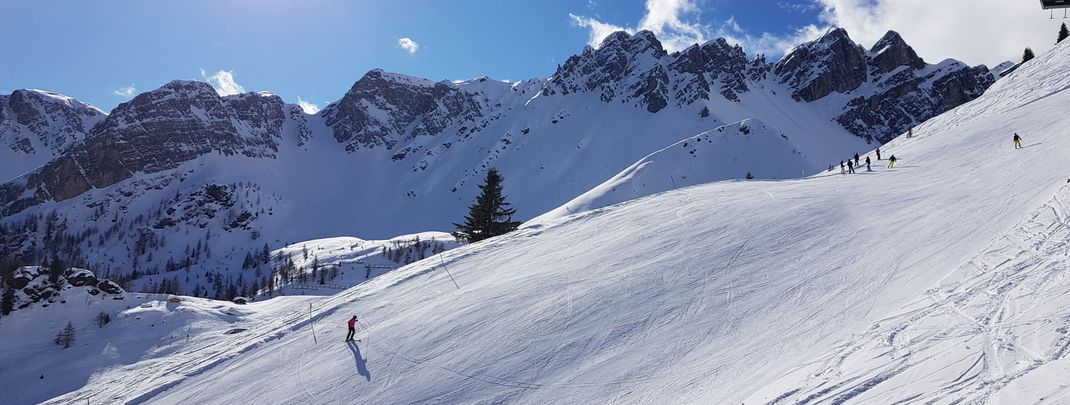 The pistes in Ladurns are very well prepared.
