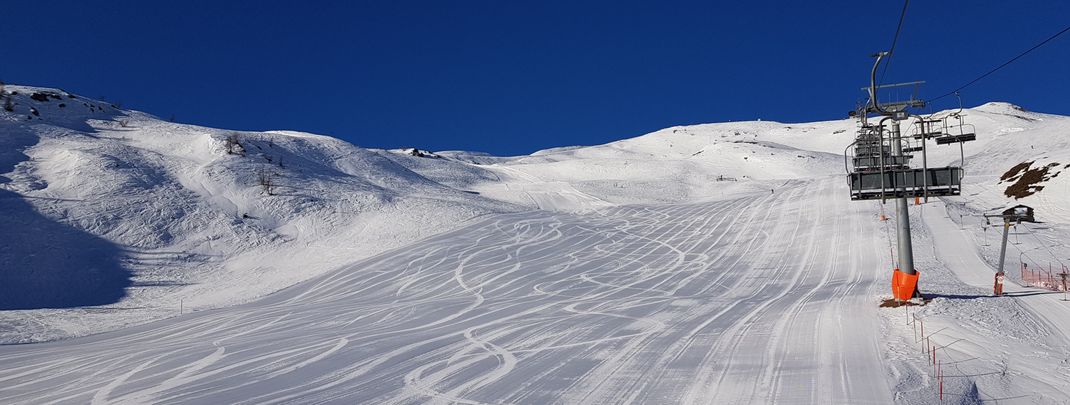 Die breiten Pisten laden zum Carven ein.