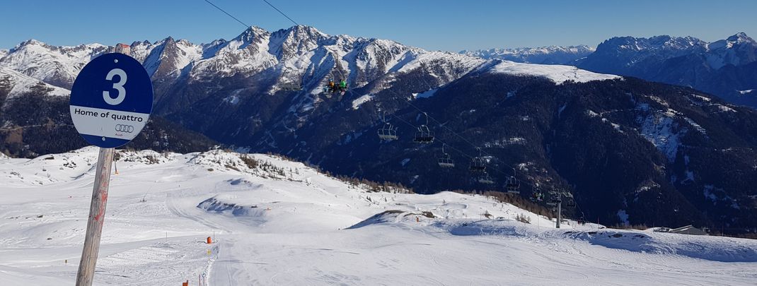 Die blaue Piste Nr. 3 ist ideal für Anfänger.