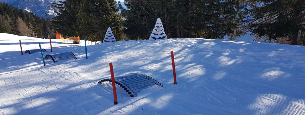 Die Fun Area ist mit spielerischen Elementen ausgestattet.