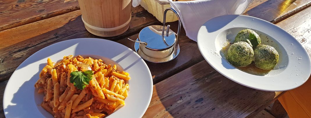 The food portions in the Edelweiss Hut were nice and large.