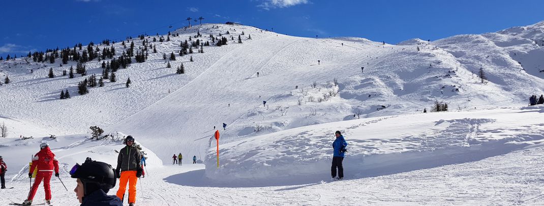 Die zahlreichen breiten Pisten sind für Anfänger bestens geeignet.