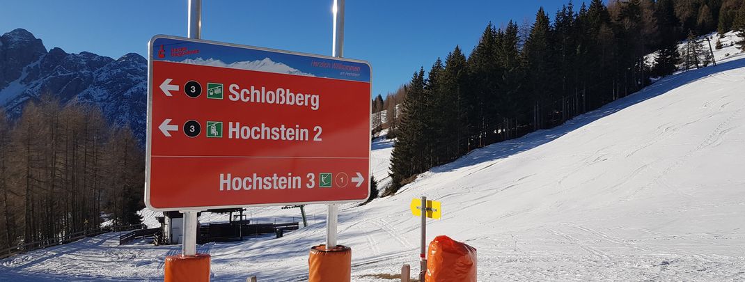 Am Hochstein gibt es mehrere schwarze Pisten.