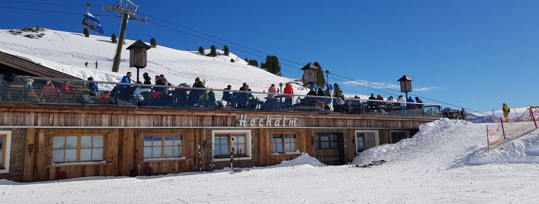 The Hochalm is a popular meeting place in the ski area.