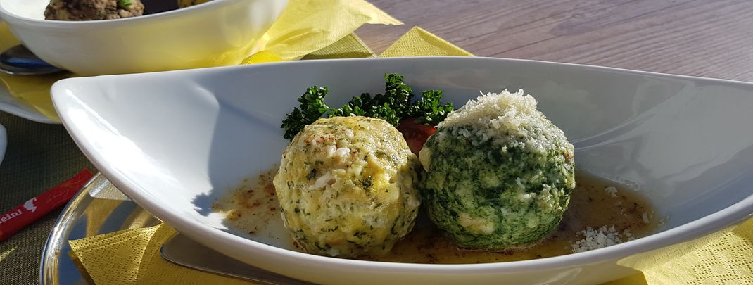 Auf der Moosalm gibt's Knödel in verschiedensten Variationen.
