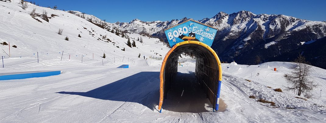 In der Funny Slope gibt es lustige Elemente für Kinder.