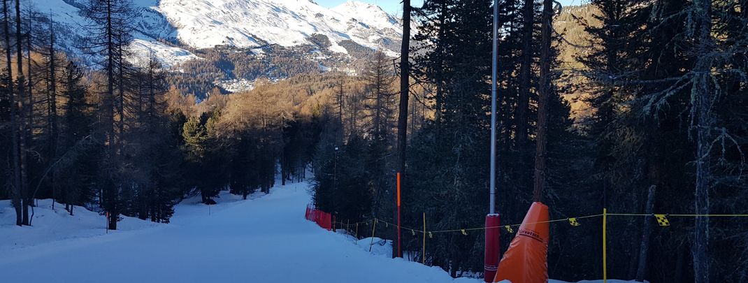 The slopes to Surlej can be illuminated