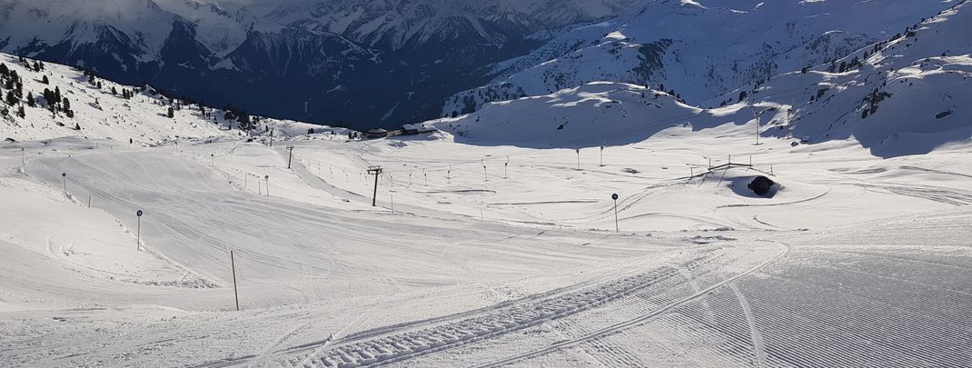 Blaue Pisten am Hirschbichl-Lift