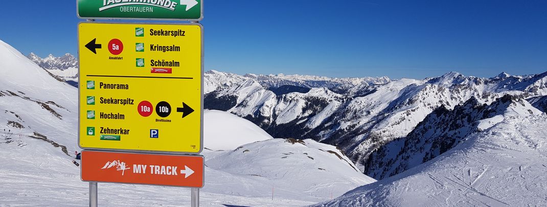 Pisten und Skirunden sind in Obertauern bestens ausgeschildert.