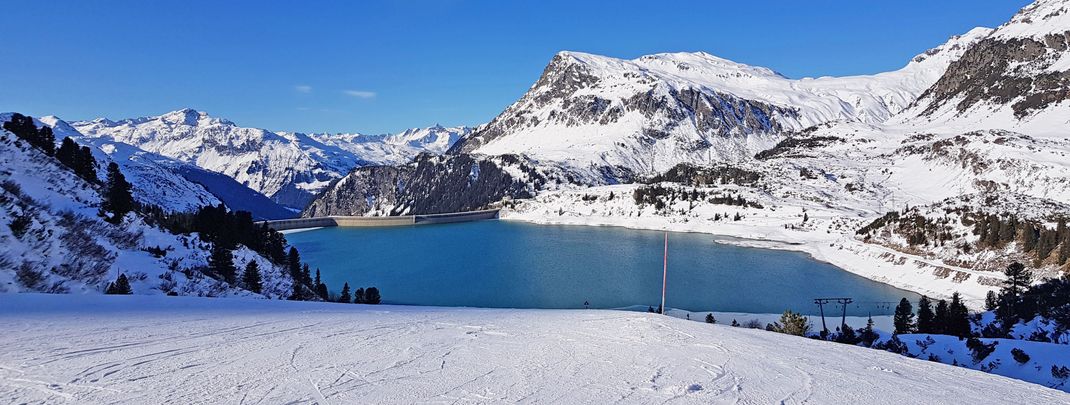 Ein landschaftliches Highlight: Die Abfahrten rund um den Kopsstausee.