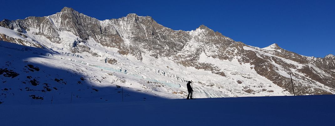 Der Gletscher sorgt für Schneesicherheit.