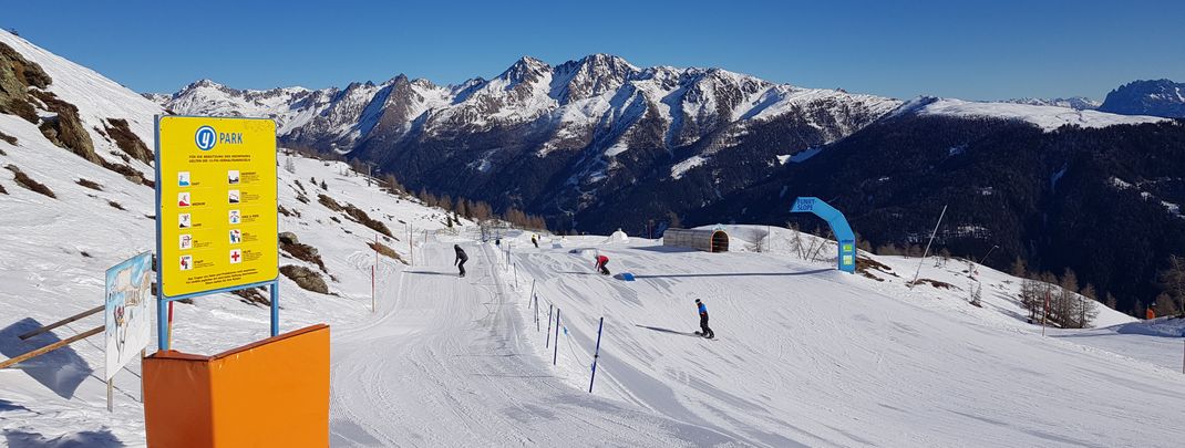 Der YellowSnowpark in Sillian bietet Obstacles für unterschiedliche Könnerstufen.