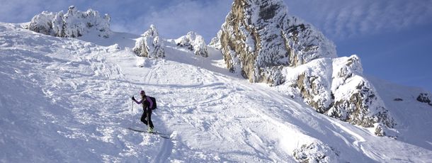 Das Gebiet um den 1.887 Meter hohen Priemesköpfl eignet sich zum Skitourengehen.