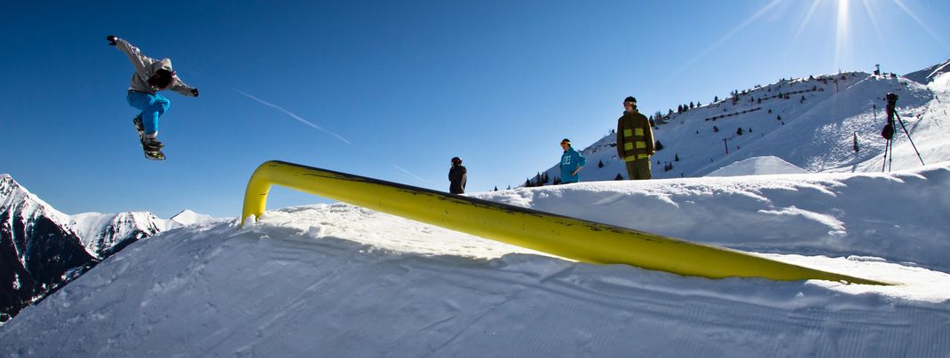 Der Stubnerkogel Snowpark befindet direkt am Burgstalllift.