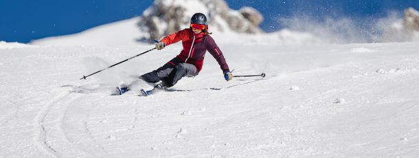 Sportliche Abfahrt am Nebelhorn